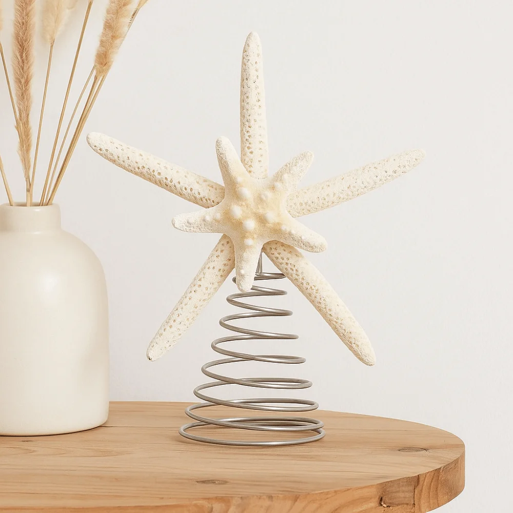 Iron Festive Starfish Decor Handmad Display Star Treetop Decorations Crafts Classic Design Starfish Treetop Ornament