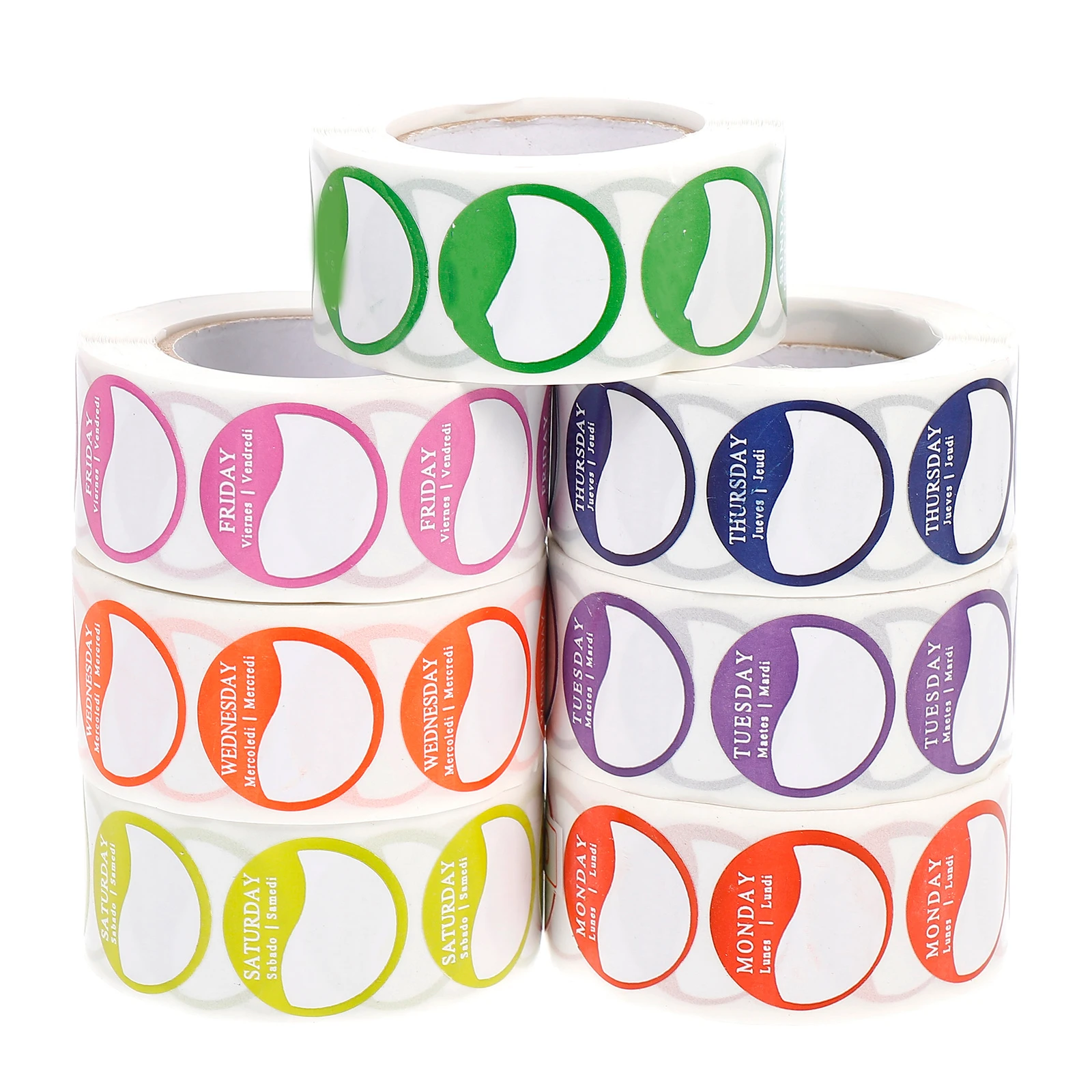 

7 Rolls Stickers Food Restaurant Week Day Labels Restaurant Labels Monday To Sunday Stickers Folder Tags