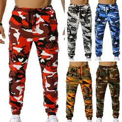 Stylish Men Trousers Super Soft Joggers Pants Elastic Waist Mid Waist Ankle Tied Cargo Pants  Sportswear