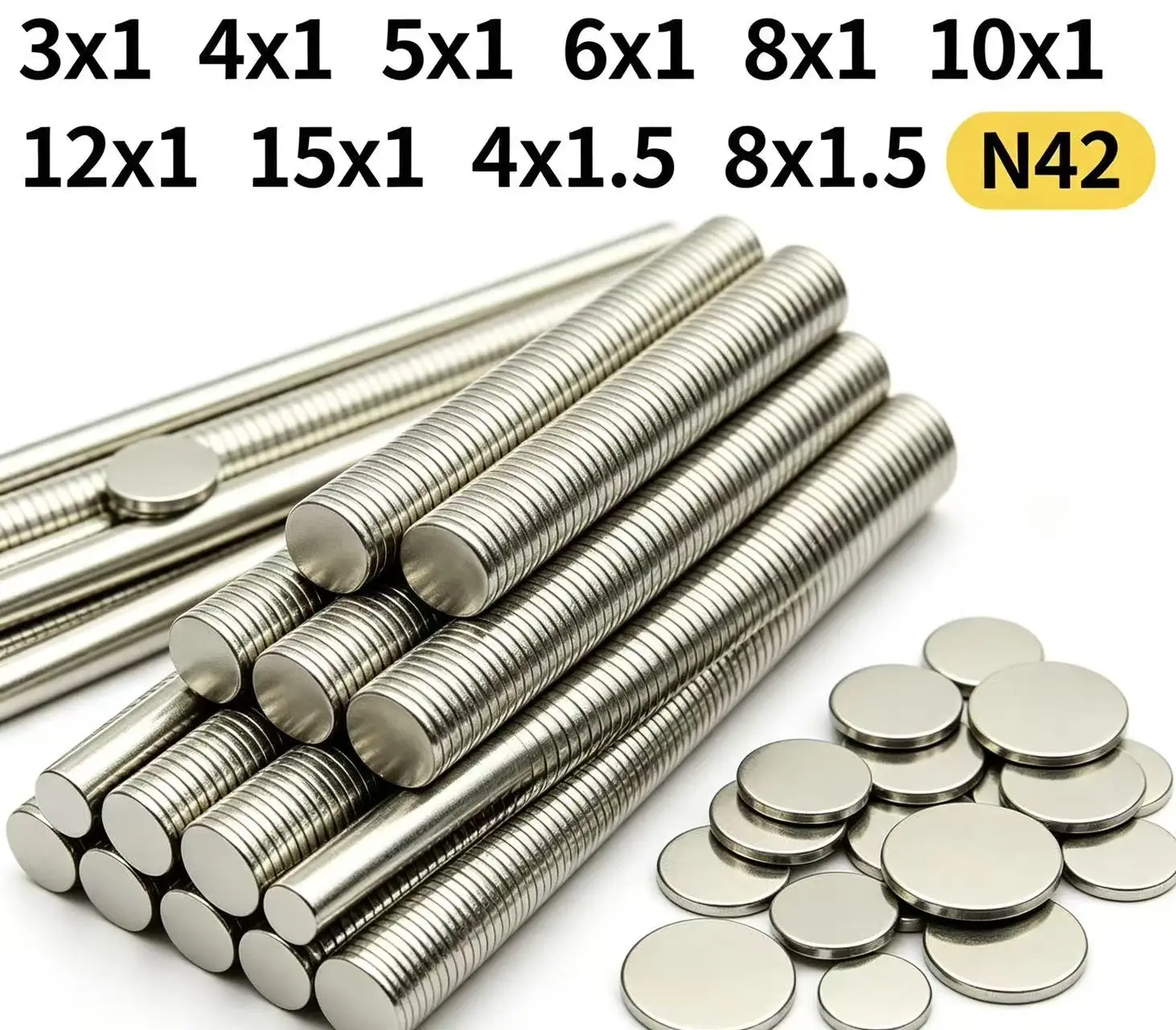 Super Strong Neodymium Magnet N35 NdfeB Permanent Magnetic imanes Round With Holes Powerful Magnets Refrigerat8x1 10x1 12x1 15x1