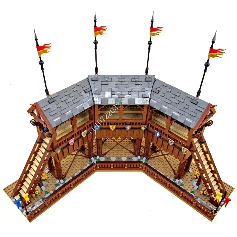 3186PCS MOC Medieval Tournament Grounds Castle Model Custom Puzzle Technology Education DIY Creative Assembly Toys Holiday Gifts