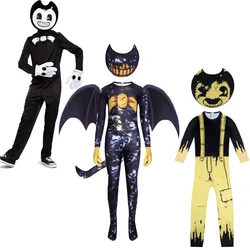 Costumes d'Halloween pour Enfants, Anime Bendy-lover, Cosplay Garçons Bol, Costume de Batterie, Aile de Dessin Animé, ixde Carnaval, Machine