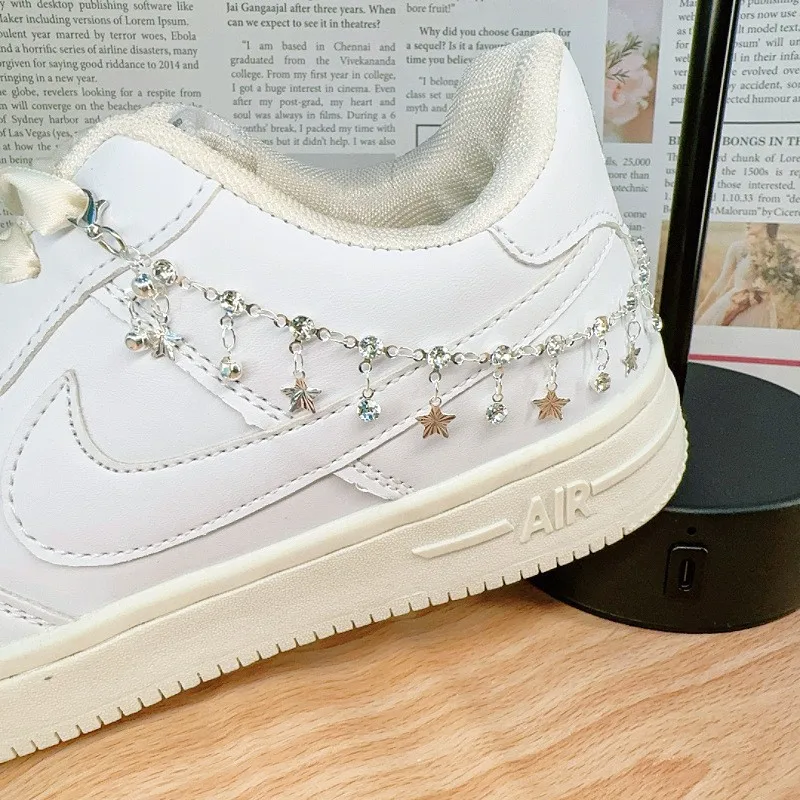 Shoe Chain DIY Shoe Jewelry Heel Chain Diamond Chain Shoe Accessories Rhinestone Jewelry A Variety of Optional