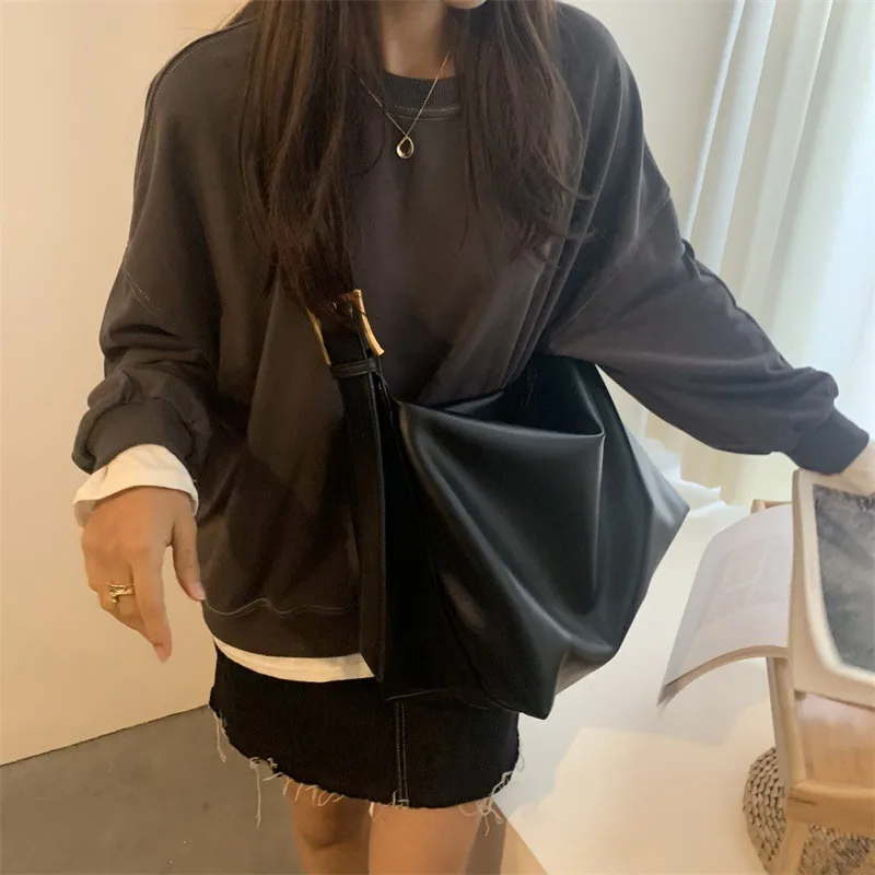 Large-capacity Pu Women's Shoulder Messenger Bag Large Bag 2023 Brand New French New Trendy Large Tote Bag For Women Bags