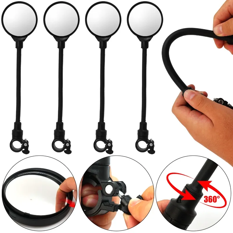 

New Adjustable Hose Bicycle Reflector Handlebar Mirror for Electric Motorcycle Handlebar Mirror for Bicycle Electric Motorcycle