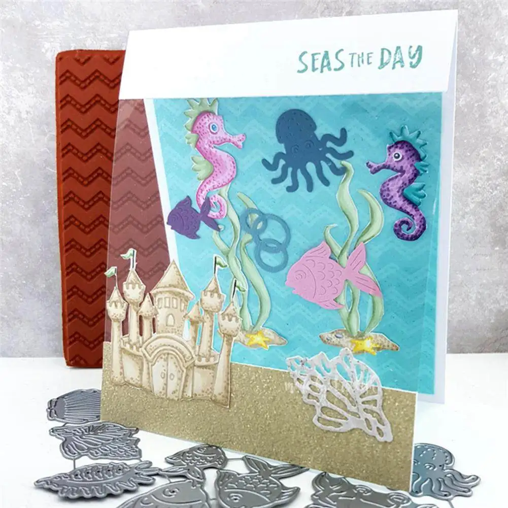 

Seaside shells Metal Cutting Dies DIY Scrapbook Emboss Paper Cards Album Craft Stencil Greeting card decoration