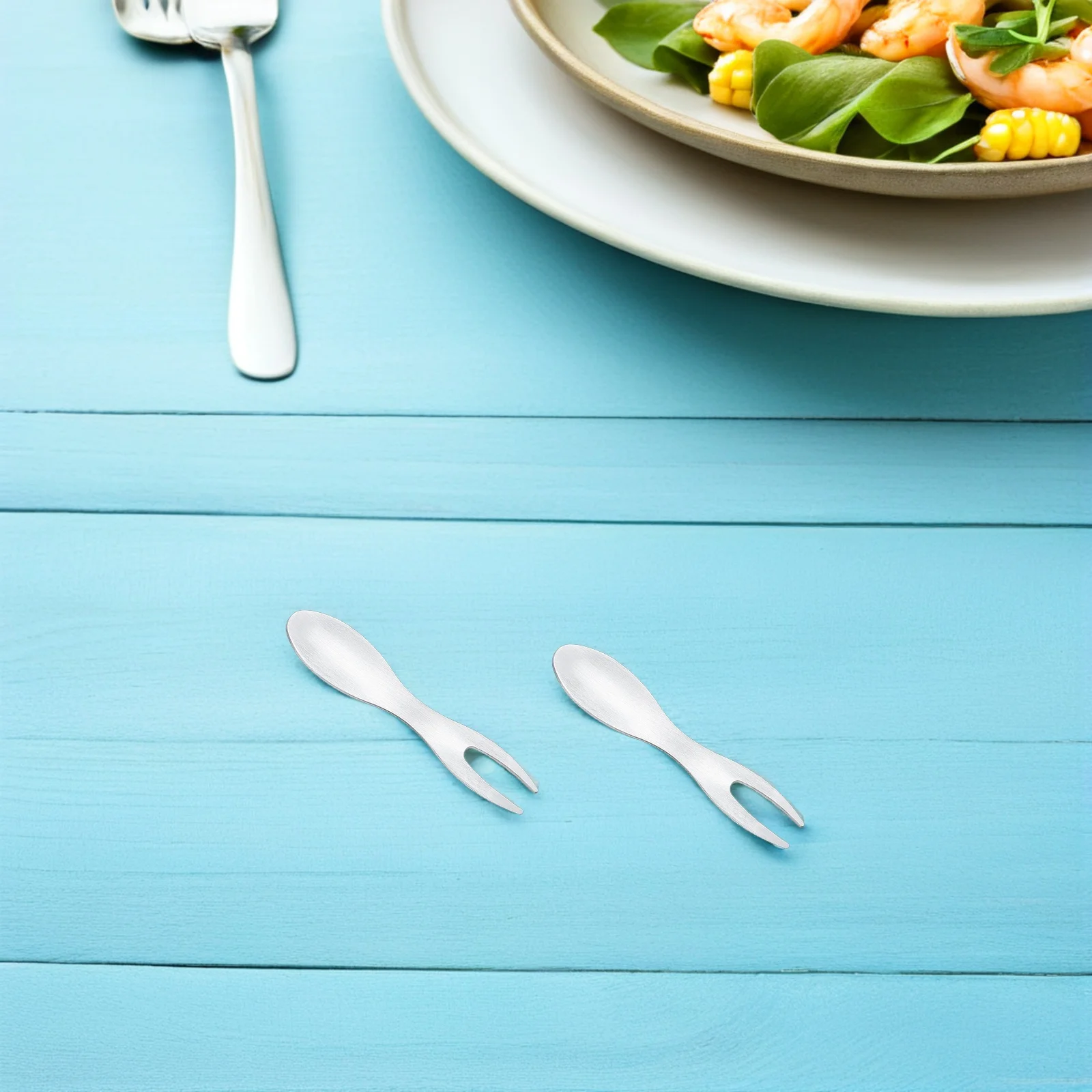 

6Pcs Stainless Steel Fruit Fork Set Small Appetizer Forks for Salad Cocktails Seafood Pickle Olive Picking Hygienic Reusable