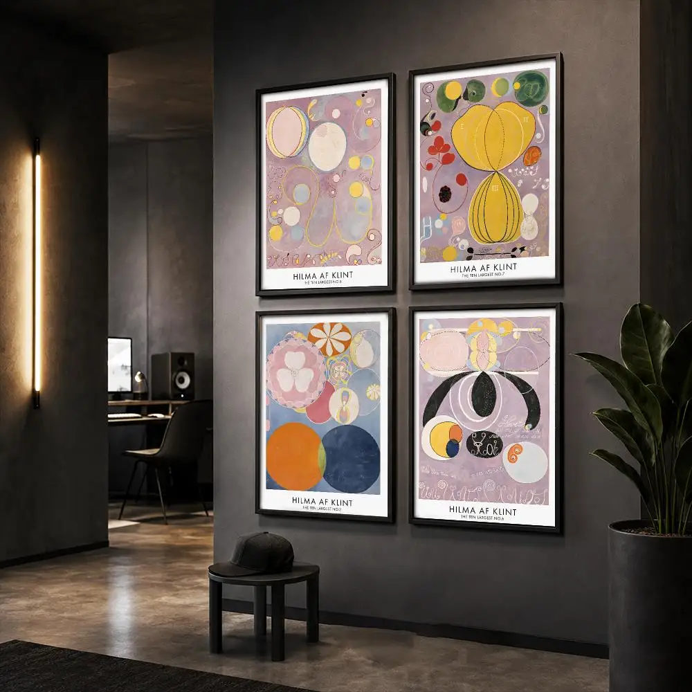 Famous Pretty Art H-Hilma Af Klint Poster HD Home Wall Stickers House Hallway Living Room Bedroom Bar Office Decor Art Prints