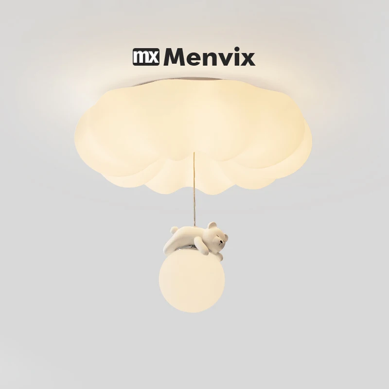 Menvix Bear Cream Modern Ceiling Light Simple Indoor Wall Lamps for Living Room Bedroom - 2025 Style Lighting Decoration