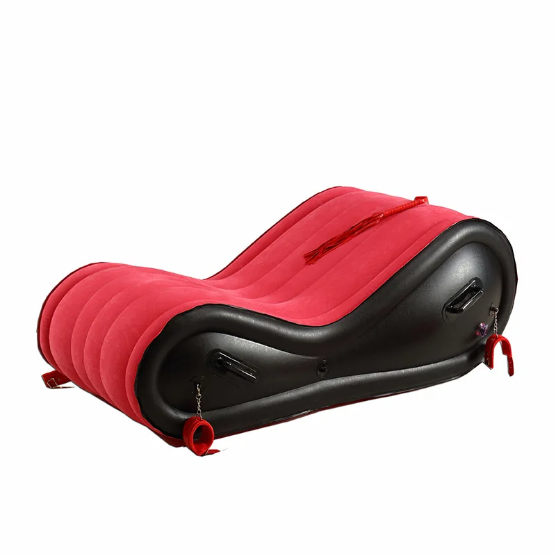 Self-inflatable folding flocking inflatable sofa with cooling function, modern outdoor style, a must-have for leisure