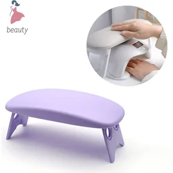 Folding Nail Hand Manicure Rest Arm Stand Pillow Cushion Holder Practice Salon Table Desk Armrest Sponge Support Mat Polish Tool