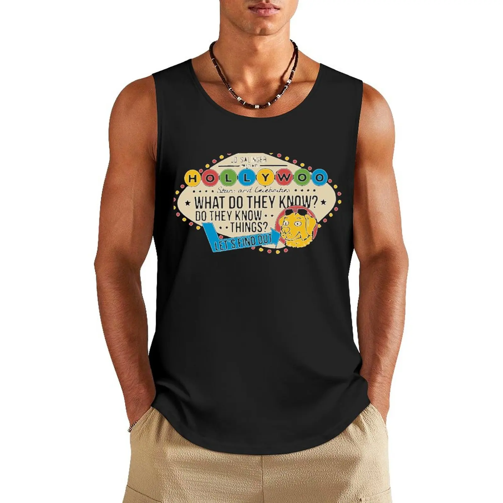 Hollywoo Stars and Celebrities, What Do They Know Do They know Things Lets Find Out! Tank Top t-shirts for men