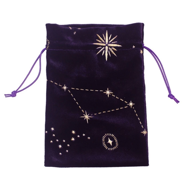 Jewelry Dices Card Gift Bag Drawstring Pouches Carrying Divinations Tarot Bag Flannelette Game Oracles Cards Stored Bag D5QD