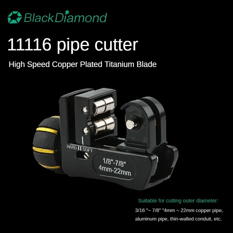 4-22mm, model 11116 Black Diamond mini size pipe cutter Copper aluminum and stainless steel pipe