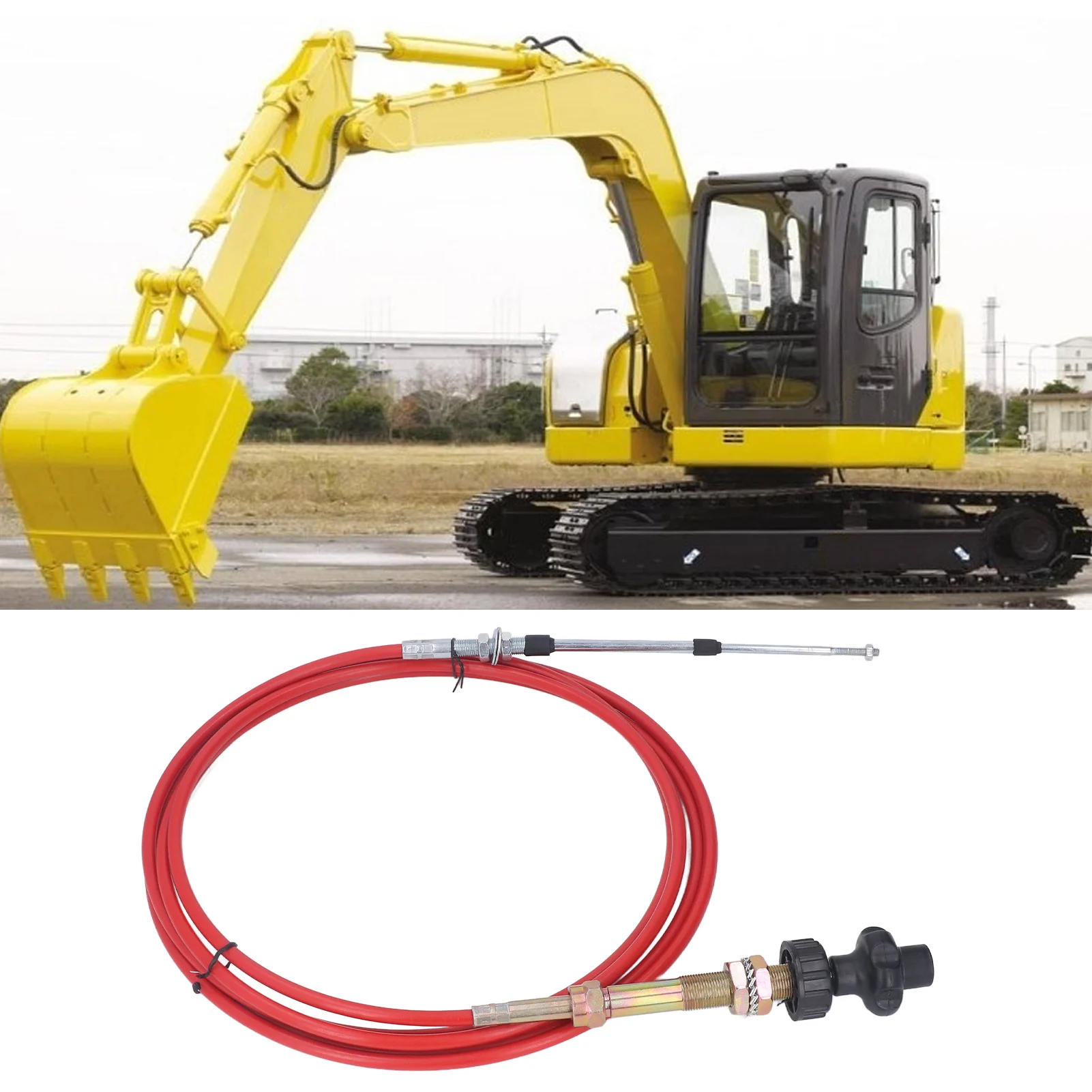 

Excavator Throttle Valve Manual Throttle Motor Control Cable PU Sheath Stainless Steel Low Fuel Consumption Excavator Accessorie