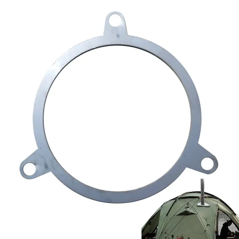 Anillo a prueba de viento de 6/7cm de diámetro para chimenea, soporte de tubo de chimenea de acero inoxidable, resistente a la corrosión, accesorio portátil para exteriores, 1 Uds.