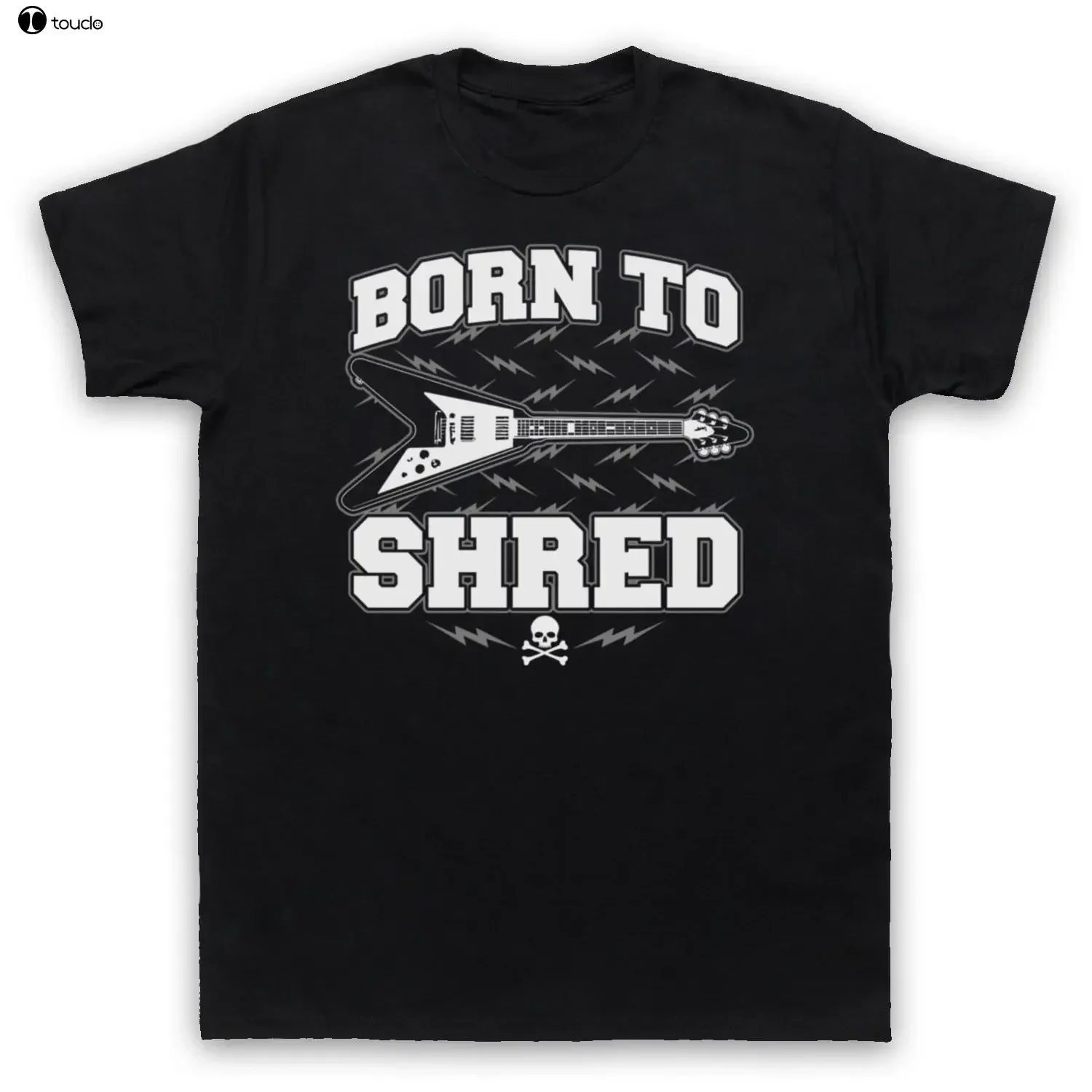 100% Cotton Print Mens Summer O-Neck BORN TO SHRED GUITAR LOVE SLOGAN ROCK MUSIC LOVER MENS WOMENS KIDS T-SHIRT Tee Shirt