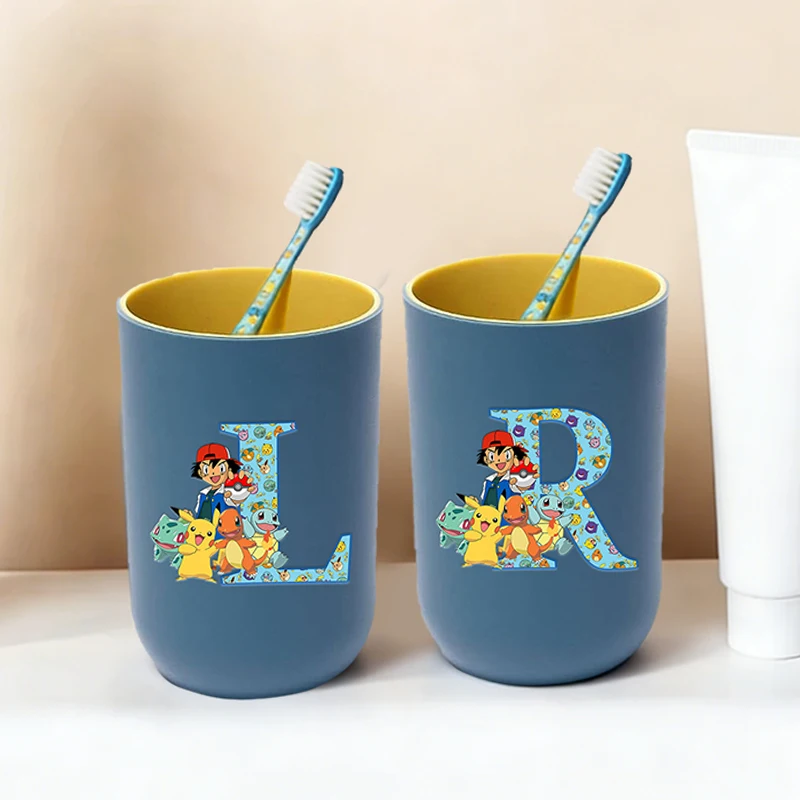 Pokemons Mundspülbecher Cartoon Pikachu Zahnreinigungsbecher für Jungen und Mädchen Kinder-Trinkbecher Badezimmer Zahnbürstenbecher