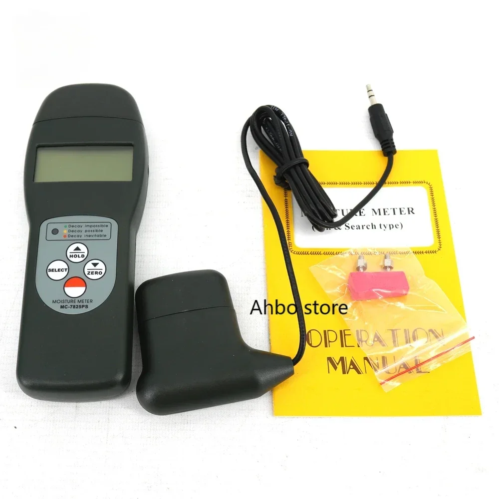 Pin & Search Type Digital Moisture Meter MC-7825PS digital display and color coded LED indication