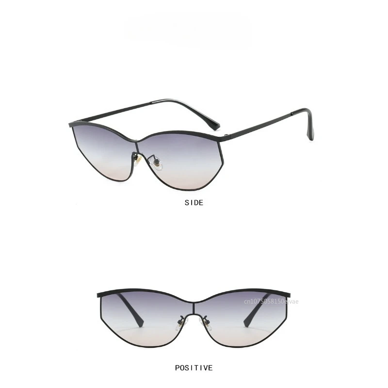 نظارات شمسية ريترو كات آي متدرجة للحماية من الأشعة فوق البنفسجية 400 بإطار معدني وظلال شمسية للرجال والنساء نظارات عصرية للتصوير الفوتوغرافي في الشوارع