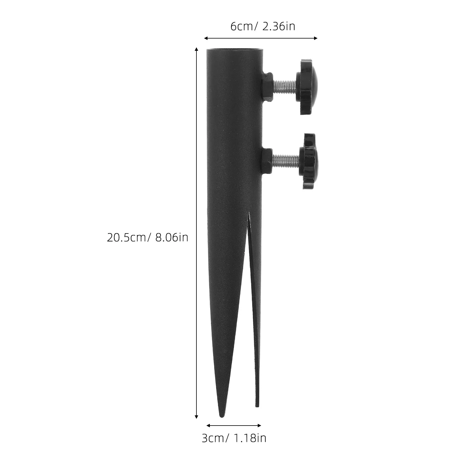 Black Metal Flag Spike Ground Stake Heavy Duty Iron Flagpole Holder for Cemetery Memorial Day Grave Marker Flag Base