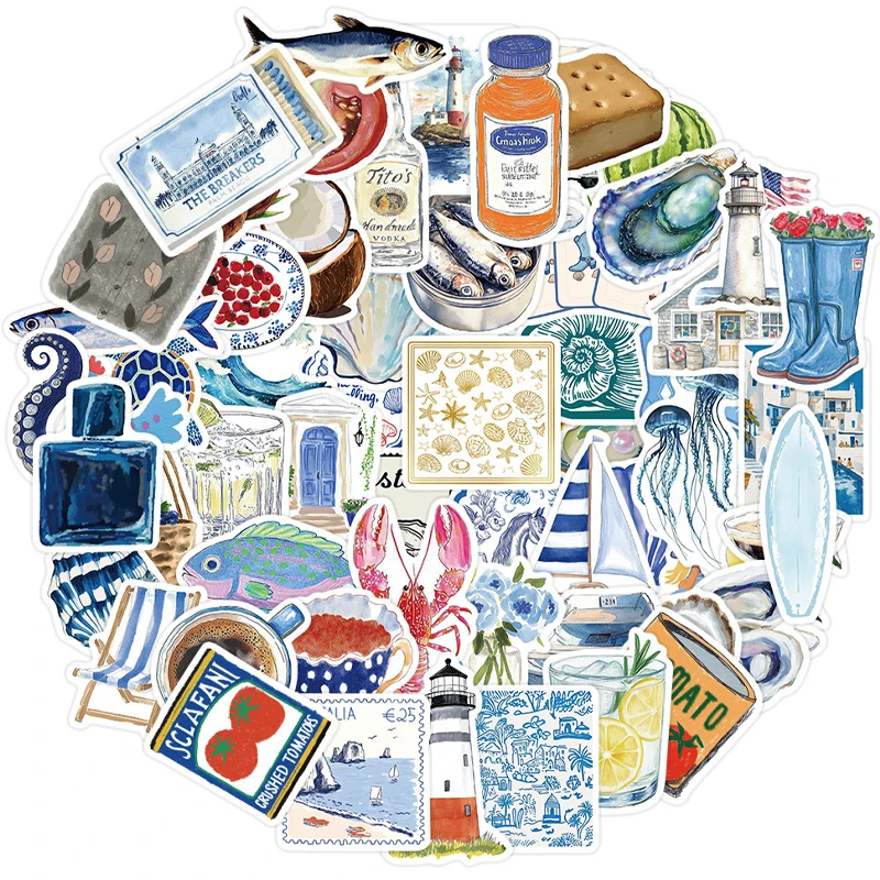 50PCS Aesthetic Blu…