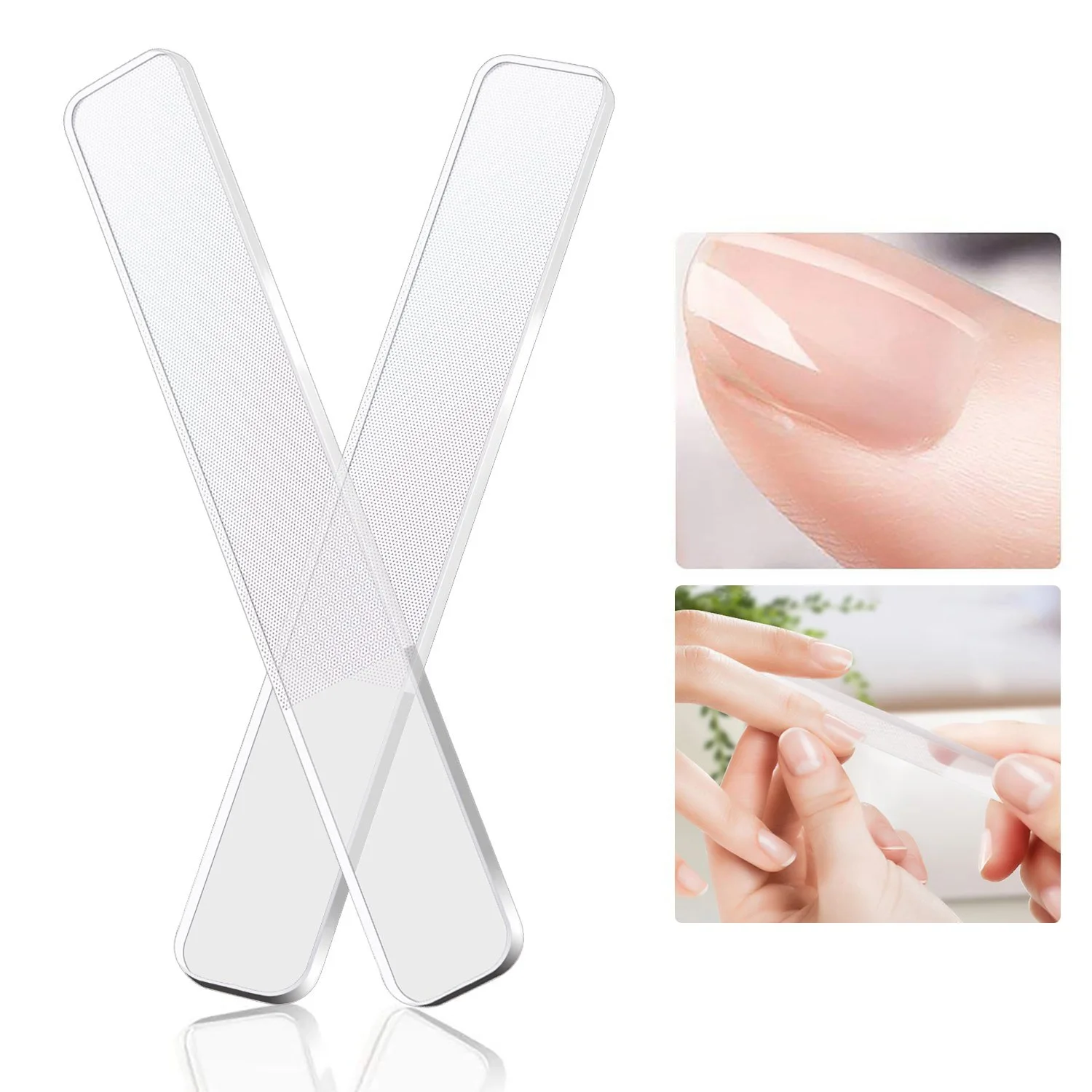 Pulidor de uñas de cristal, Nano limas de uñas de cristal, pulidor brillante para uñas naturales