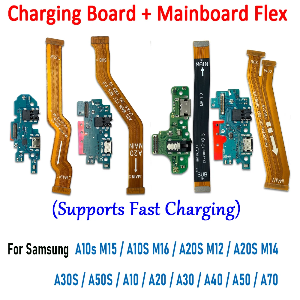 USB Charging Port Charger Board Connector Board Main Motherboard Flex Cable Part For Samsung A10s A20S A30S A50S A10 A20 A30 A50