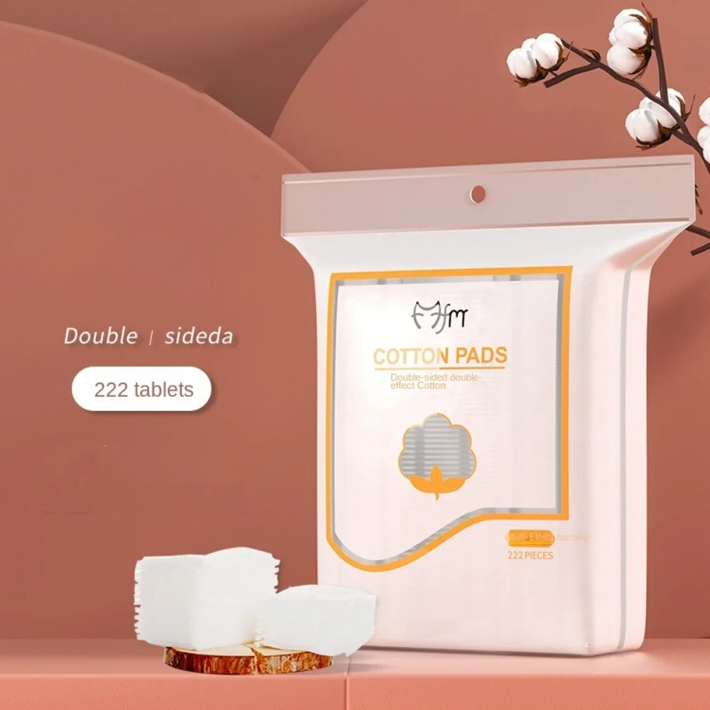 222 ชิ้นผ้าฝ้ายธรรมชาติความงามแต่งหน้าผ้าฝ้ายหนาทิ้งผ้าฝ้ายสองด้านประหยัดน้ําแต่งหน้าผ้าฝ้าย