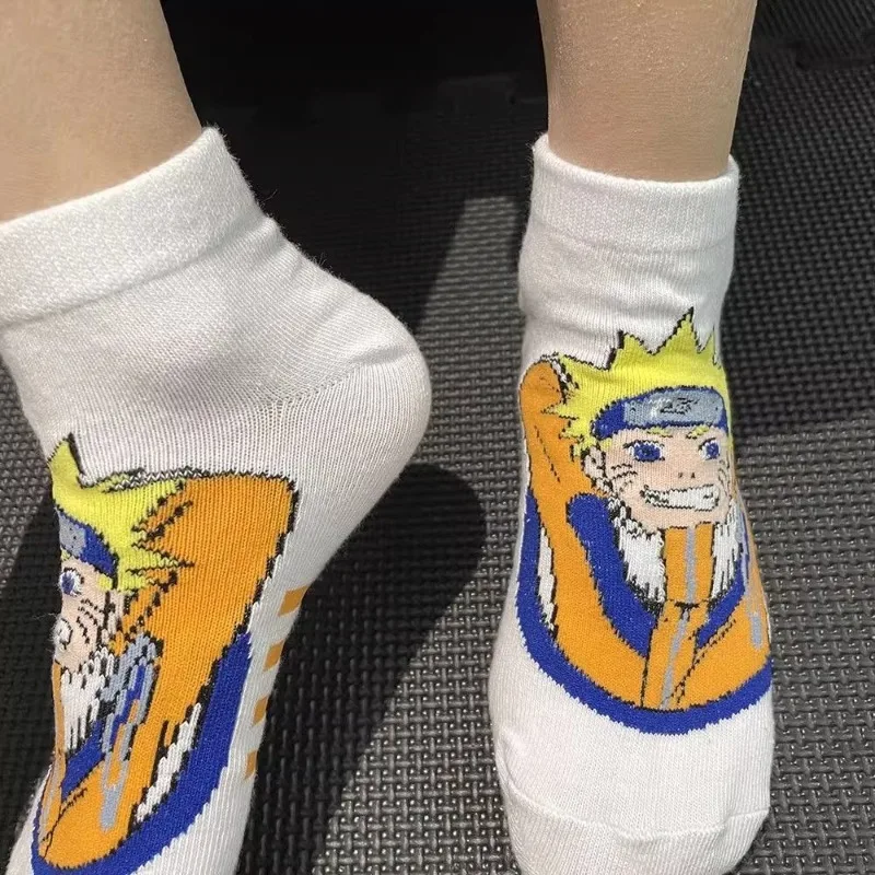新しいナルト漫画ソックスアニメショートソックス男性と女性用ユニバーサル純粋な綿ナルトファンのための4足の靴下彼氏へのギフト