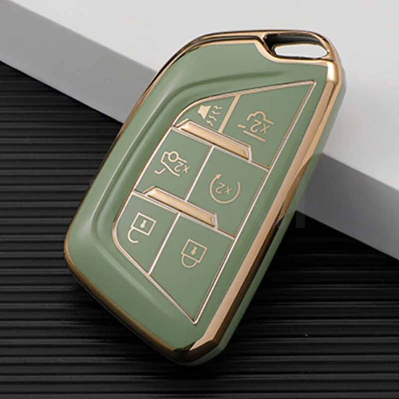 For Cadillac Escalade CT4 CT4-V CT5 XTS CT6 C8 for GMC Yukon 2021 2022 6 Buttons TPU Car Key Fob Cover Case Shell Accessories view 6