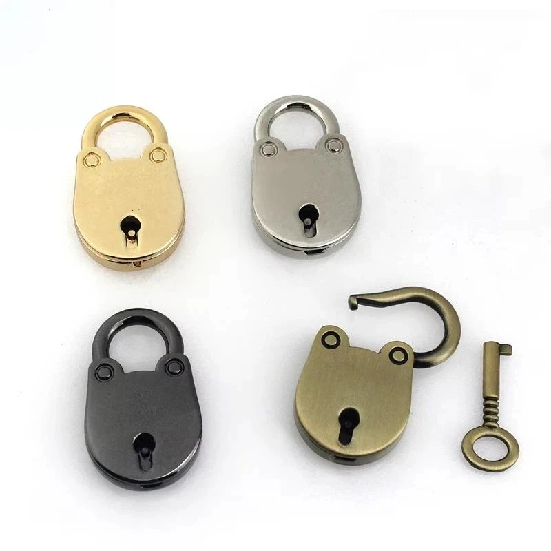 1 Set Delicate Antique Style Mini Padlock Metal Padlock With Key For Travel Wedding Jewelry Box Diary Book Suitcase