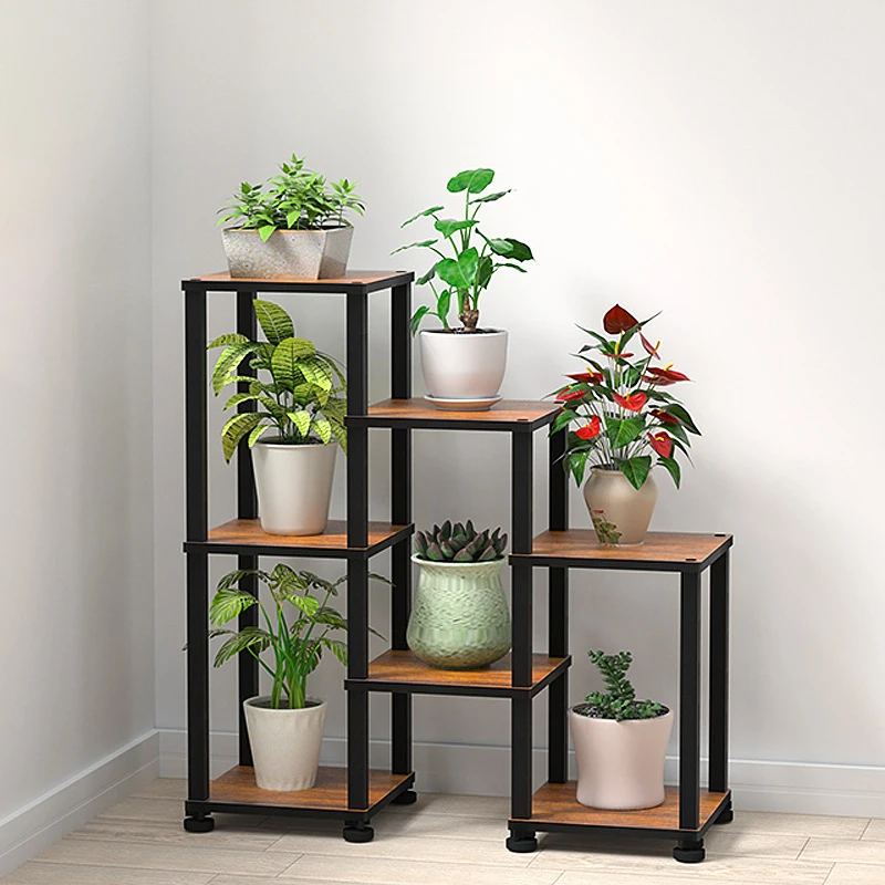 7-Tier Living Room Floor Shelf Indoor Plant Stand for Balcony Hallway Planter Display Rack Flower Pot Stand Rack Organizer