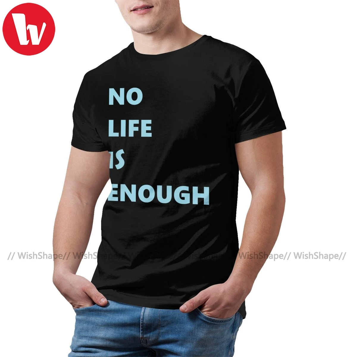 Shigatsu Wa Kimi No Uso T Shirt No Life Is Enough T-Shirt Fun 5x Tee Shirt Graphic Fashion Male Cotton Tshirt