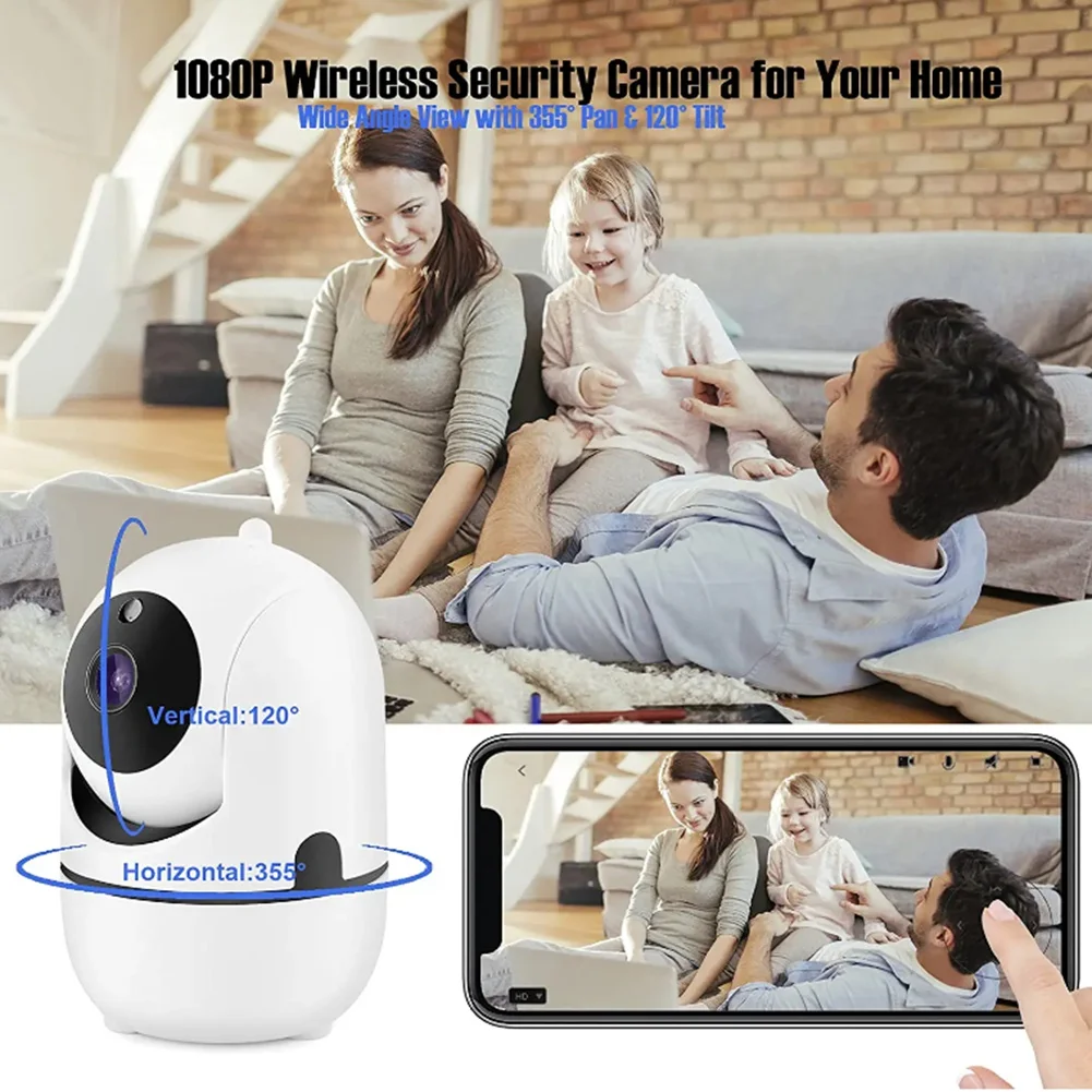 Wireless WiFi Camera 1080P Infrared Night Vision Camera Baby Monitor Mobile Phone Monitoring Camera UK Plug