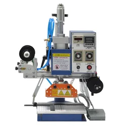 Heat Press Bronzing Machine Pneumatic Automatic Hot Foil Stamping Machine with Gilded Paper for Leather PVC Wood Embossing