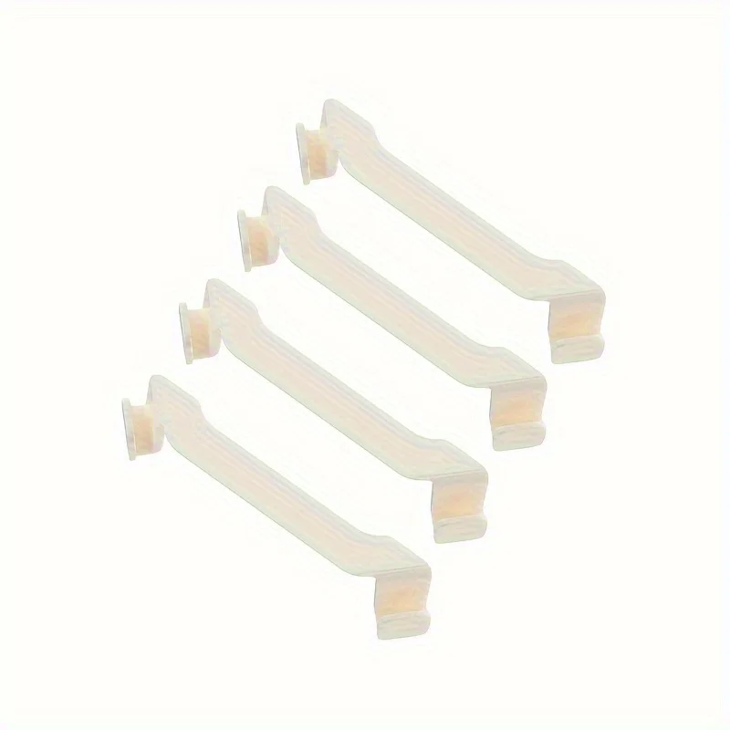 4pcs Contemporary Plastic Stacking Organizer Bins for Desktop, Kitchen Cabinets with Stackable Fixed Clamps