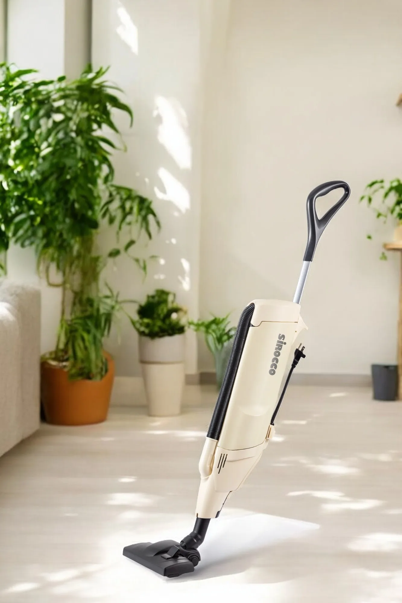 Sirocco Lightweight High-Suction Upright Vacuum Cleaner 250W 1.2L Capacity Deep Cleaning Household Dry Battery-Powered Handheld