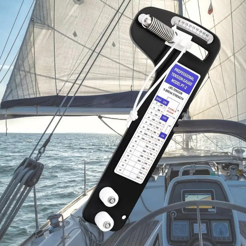 User Friendly 2 Sailboats Rigging Tension Meter High Accuracy Cable Tension Gauge For Marine Industrial Applications H9EE
