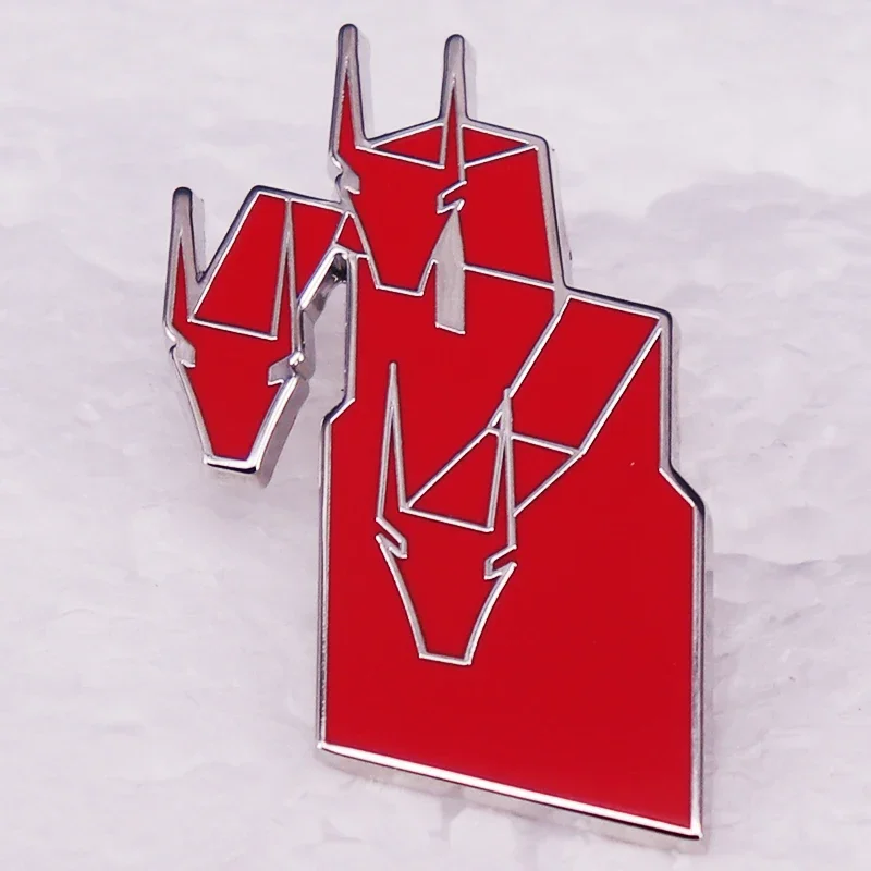 Music Album Red Three-headed Dragon Logo Badge Hard Enamel Pin Jewelry Fans Gift
