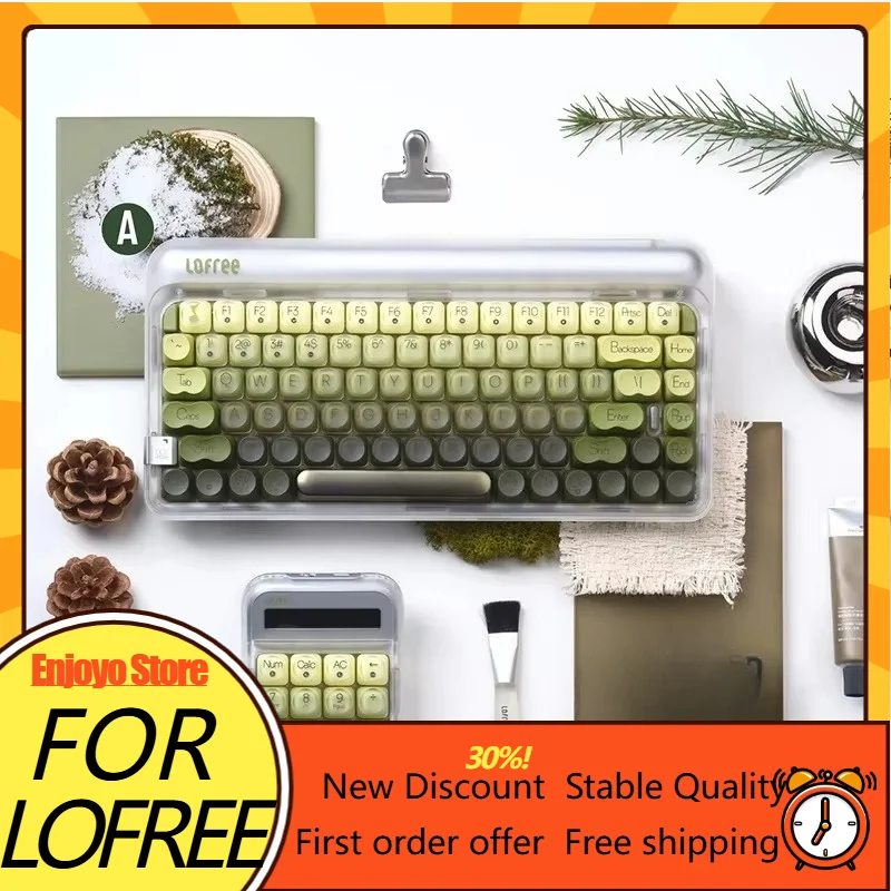 Original for Lofree Polar Moss Mechanical Keyboard 432Hz Natural Sound Tri-Mode Hot Swap Gasket Structure RGB Office Keyboard