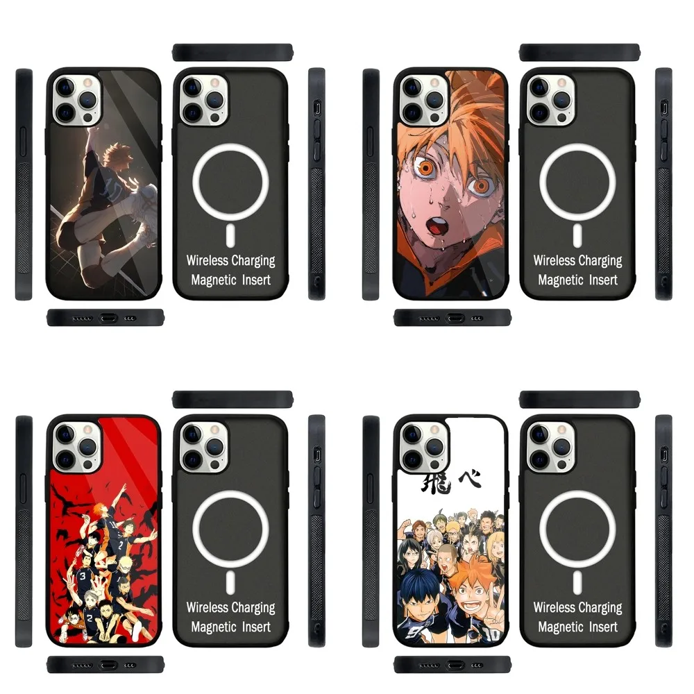 

Anime H-Haikyuu Karasuno Phone Case Strong Magnetic For IPhone 15,14,13,Pro,Max,Plus,11,12,Mini For Magsafe Wireless Charging