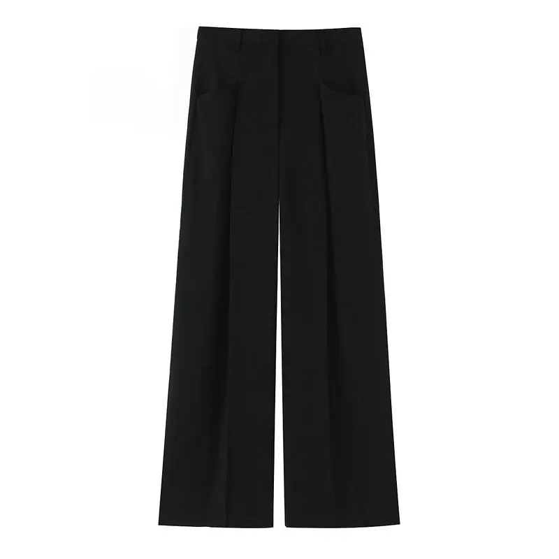 슬림핏 조끼 하이웨이스트 팬츠 민소매 브이넥 신상 가을 여성 패션 세트 3피스 롱 팬츠 버튼 스타일