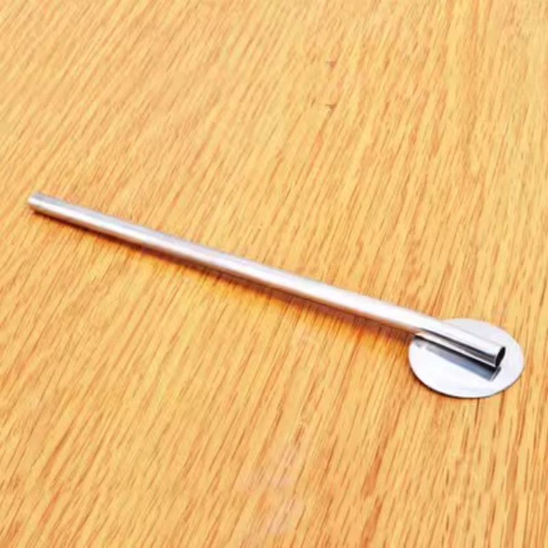 Stainless Steel Round Spoon Straw Stirring Rod Drinking Straws Thick 19cm 10Pc