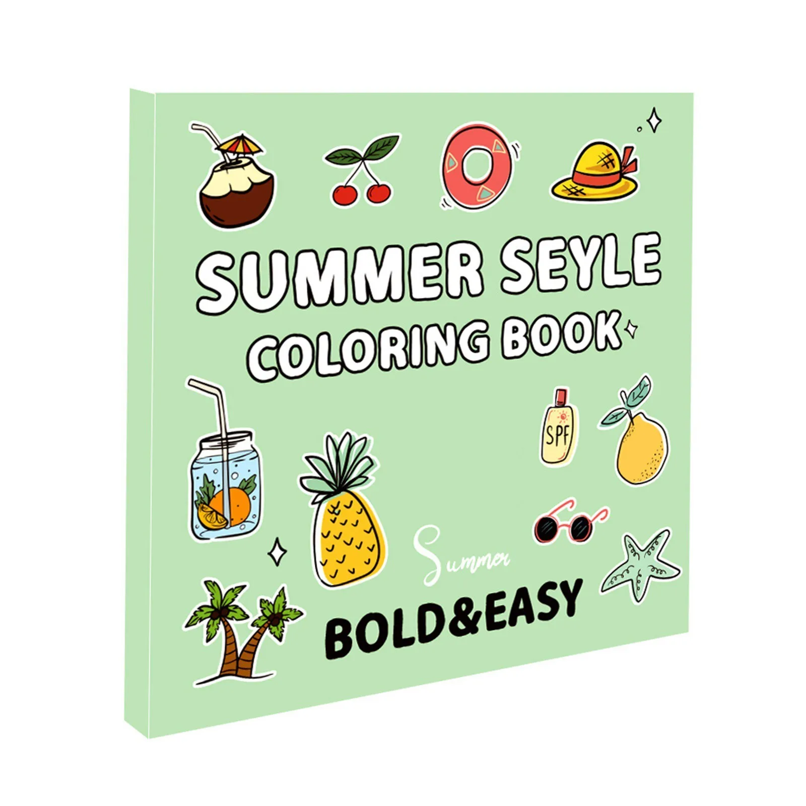 New Coloring Book Coloring Book 40 Food Fruit Cartoon Doodles Children Over 4 Years Old Coloring Book