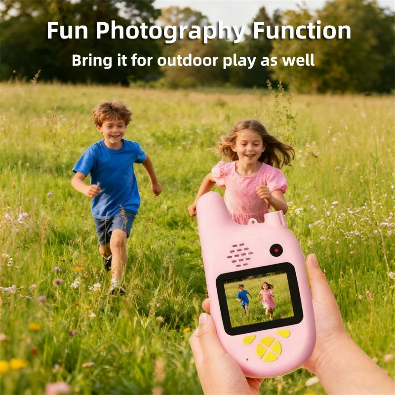 أطفال جهاز اتصال داخلي عبر الفيديو وظيفة إرسال الرموز التعبيرية الحوار واضح قابلة للشحن بطارية كبيرة متعة التصوير الفوتوغرافي هدية للأطفال #5