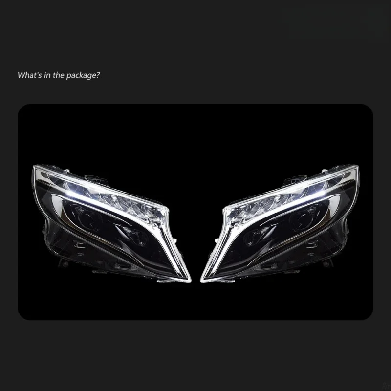 Suitable Applicable for 2013-2019 Mercedes-Benz Vito W447 Front LED Lens Headlight Assembly DRL Dynamic Car Access