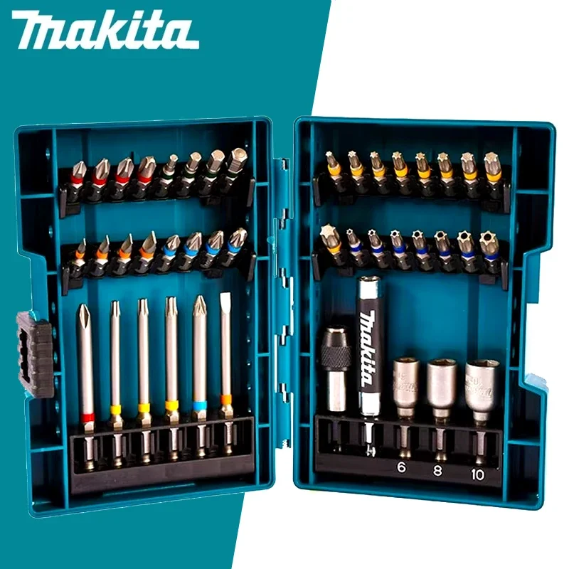 

Набор цветных отверток Makita 43 шт. металлический драйвер раскладушка C-форма и E-форма электроинструмент аксессуары