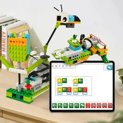 Nowy 280 sztuk części WeDo 2.0 robotyka zestaw podstawowy budowlany klocki kompatybilne z 45300 Scratch 3.0 edukacyjne zabawki DIY