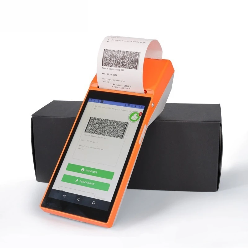 Android 8.1 handheld POS machine English version 4G cash register with printing